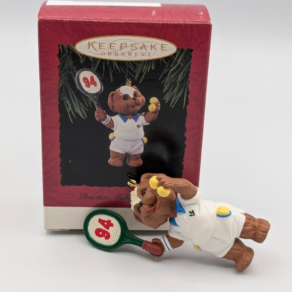 Hallmark Keepsake Practice Makes Perfect 1994 Tennis Player Vintage Ornament - Picture 2 of 11